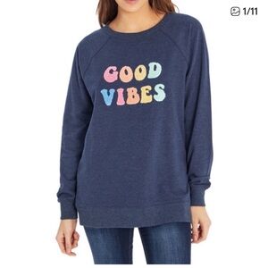 Wild Fox Good Vibes Graphic Sweatshirt Size Medium OVERSIZED
